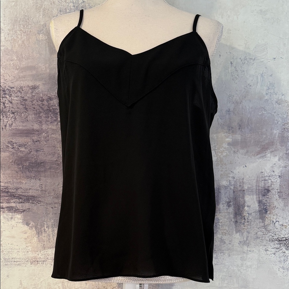 Veronica M. Elegant Black Women's Adjustable Tank Top Size Large